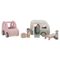 Autorulota din lemn Little Dutch Toy Car with Caravan (LD8022) imaginea #4 — magazin online Desire.md