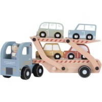 Set de mașini Little Dutch Сar Сarrier with 4 Сars (LD7095)