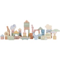 Set de construcție Little Dutch Safari Friends Building Blocks (LD7445)