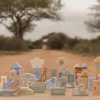 Set de construcție Little Dutch Safari Friends Building Blocks (LD7445) imaginea #3 — magazin online Desire.md