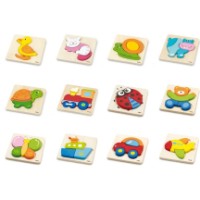 Пазл Viga Handy Wooden Block Puzzles 12pcs (51423) фото №2 — интернет-магазин Desire.md