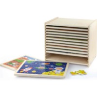 Набор пазл Viga Wooden Puzzle 12x16pcs (51427) фото №4 — интернет-магазин Desire.md