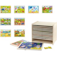 Set de puzzle Viga Wooden Puzzle 12x24pcs (51428)