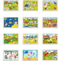 Set de puzzle Viga Wooden Puzzle 12x24pcs (51428) imaginea #3 — magazin online Desire.md