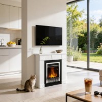 Șemineu electric Art Flame Elyon & Gala Silver imaginea #5 — magazin online Desire.md