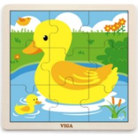 Set de puzzle Viga Wooden Puzzle 12x9pcs (51426) imaginea #5 — magazin online Desire.md