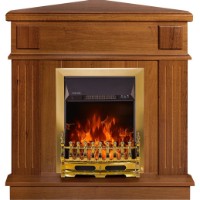 Șemineu electric Art Flame Marina colt nut & Galileo gold imaginea #3 — magazin online Desire.md