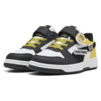 Ghete pentru copii Puma Rebound V6 Transformers Ac+ Puma White/Black/Bright Mango Yellow, s.34