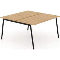 Обеденный стол Deco Saga Twin 138x140 Oak Sonoma/Black (T2SAGT1414)
