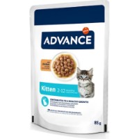 Влажный корм для кошек Advance Kitten Chicken 12x85g