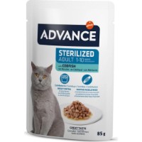 Влажный корм для кошек Advance Sterilized  Adult Codfish 12x85g