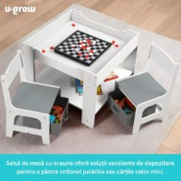 Măsuță pentru copii cu scaune U-grow UGMS-5601-GR imaginea #2 — magazin online Desire.md