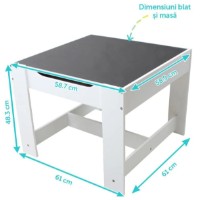 Măsuță pentru copii cu scaune U-grow UGMS-5601-GR imaginea #4 — magazin online Desire.md