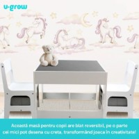 Măsuță pentru copii cu scaune U-grow UGMS-5601-GR imaginea #7 — magazin online Desire.md