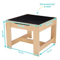 Măsuță pentru copii cu scaune U-grow UGMS-5601-NAT imaginea #7 — magazin online Desire.md