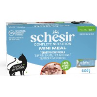 Hrană umedă pentru pisici Schesir Tuna Seabass In Jelly 6x50g