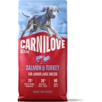 Hrană uscată pentru câini Carnilove Active Junior Large Breeds Salmon & Turkey 12kg