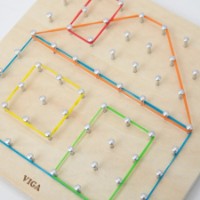 Развивающий набор Viga Wooden Geoboard (44829) фото №3 — интернет-магазин Desire.md