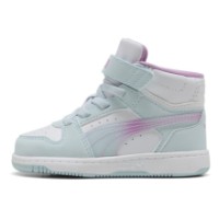 Bocanci pentru copii Puma Rebound Slam Mid Faded Glow Ac+ Inf Aqua Glow/Mauve Glow/Puma White, s.21 imaginea #2 — magazin online Desire.md
