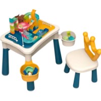 Măsuţă interactivă cu scaun Bibiin Toys Blue/White/Yellow (8008)