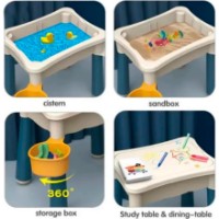 Măsuţă interactivă cu scaun Bibiin Toys Blue/White/Yellow (8008) imaginea #2 — magazin online Desire.md