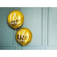 Balon PartyDeco 18 Birthday 45cm Gold (FB24M-18-019) imaginea #2 — magazin online Desire.md