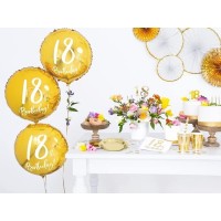 Balon PartyDeco 18 Birthday 45cm Gold (FB24M-18-019) imaginea #3 — magazin online Desire.md