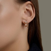 Cercei din aur cu zirconii Diamant 0200870  3,24g imaginea #5 — magazin online Desire.md