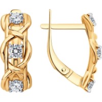 Cercei din aur cu zirconii Diamant 0200870  3,24g