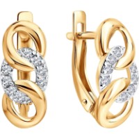 Cercei din aur cu zirconii Diamant 0200896  2,74g imaginea #5 — magazin online Desire.md