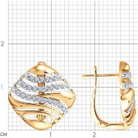 Cercei din aur cu zirconiu Diamant 0200912  2,9g imaginea #5 — magazin online Desire.md