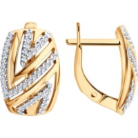 Cercei din aur cu zirconii Diamant 0200931  3,98g