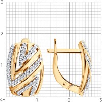 Cercei din aur cu zirconii Diamant 0200931  3,98g imaginea #2 — magazin online Desire.md