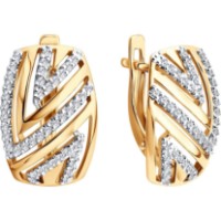 Cercei din aur cu zirconii Diamant 0200931  3,98g imaginea #5 — magazin online Desire.md