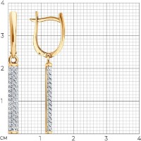 Cercei din aur cu zirconiu Diamant 0201048  2,86g imaginea #3 — magazin online Desire.md