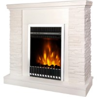 Электрокамин Art Flame Rock Ivory & Gala Silver White