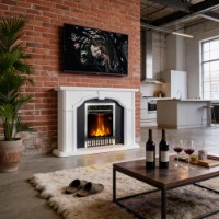 Șemineu electric Art Flame Sherlock & Gala Silver imaginea #2 — magazin online Desire.md