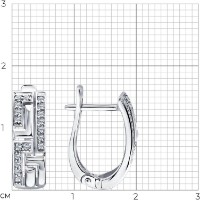 Cercei din aur alb cu diamante Diamant 1022706-3  2,42g imaginea #2 — magazin online Desire.md