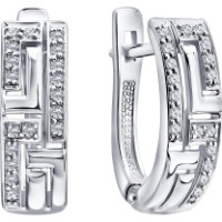 Cercei din aur alb cu diamante Diamant 1022706-3  2,42g imaginea #3 — magazin online Desire.md