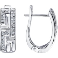 Cercei din aur alb cu diamante Diamant 1022706-3  2,42g