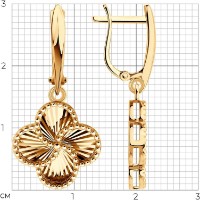 Cercei din aur Diamant 51-121-02970-1  3,79g imaginea #3 — magazin online Desire.md