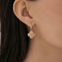 Cercei din aur Diamant 51-121-02970-1  3,79g imaginea #5 — magazin online Desire.md