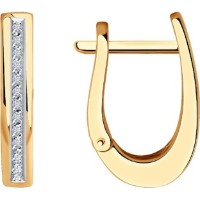 Cercei din aur cu diamante Diamant 51-220-01356-2  2,5g