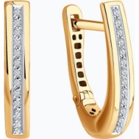 Cercei din aur cu diamante Diamant 51-220-01356-2  2,5g imaginea #4 — magazin online Desire.md