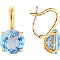 Cercei din aur cu topaz și zirconiu Diamant 727557  4,34g