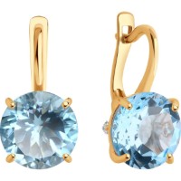 Cercei din aur cu topaz și zirconiu Diamant 727557  4,34g imaginea #3 — magazin online Desire.md