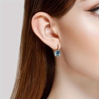Cercei din aur cu topaz și zirconiu Diamant 727557  4,34g imaginea #5 — magazin online Desire.md
