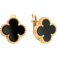 Cercei din aur cu onix Diamant 729121  3,4g imaginea #2 — magazin online Desire.md