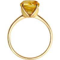 Inel din aur cu citrin și emal Diamant 9108152337157 s.18,5 2,35g imaginea #3 — magazin online Desire.md