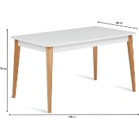 Комплект для столовой Moda Life Eva 120x78x80 White + 4 Chair Violet Cappucino фото №3 — интернет-магазин Desire.md